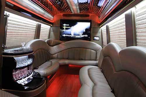 Limousine with leather seating