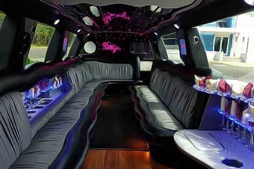 Escalade limo interior