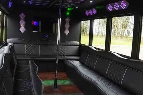 Limo bus with LED lights